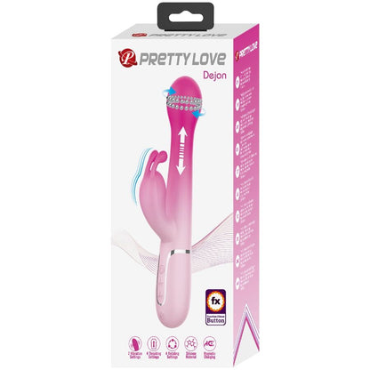 PRETTY LOVE - DEJON VIBRADOR RABBIT 3 EN 1 MULTIFUNCIÓN ROSA