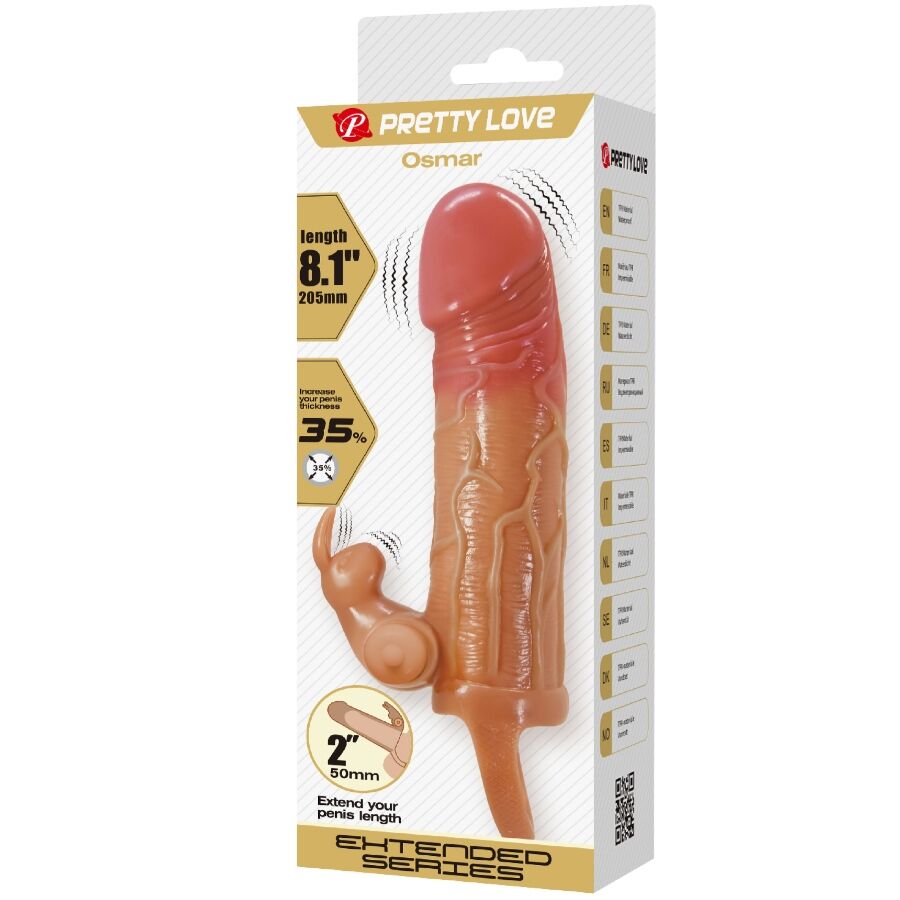 PRETTY LOVE Osmar Funda Para Pene – Estimulador Con Vibración Para Placer Personalizado