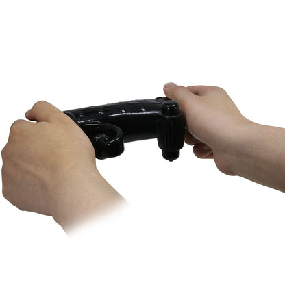 ROMANCE Funda Para Pene Con Vibración Negra – Estimulador Ergonómico Para Placer Personalizado