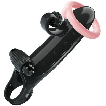 ROMANCE Funda Para Pene Con Vibración Negra – Estimulador Ergonómico Para Placer Personalizado