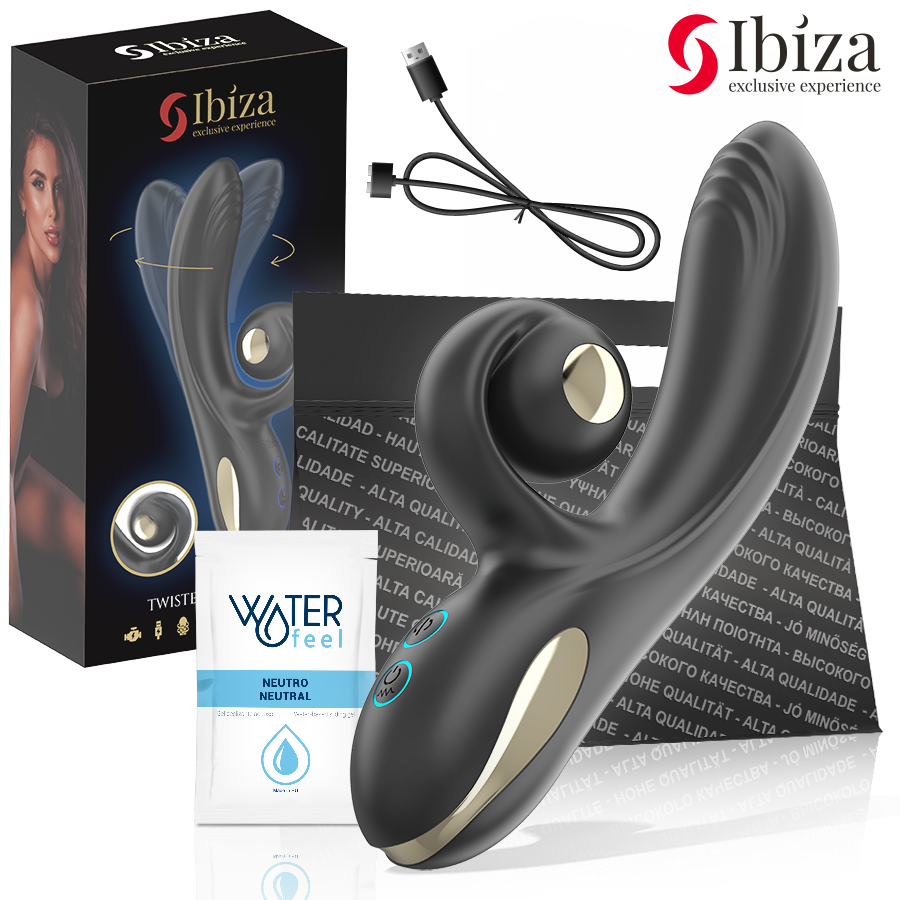 IBIZA - VIBRADOR TWISTER CON ESTIMULADOR CURVE Y VIBRO-ROTACIÓN