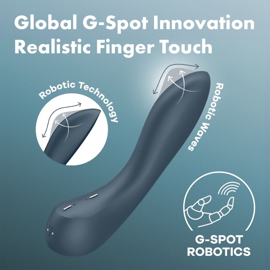 Comprar Satisfyer G-Spot Wave 4 Gris Oscuro – Vibrador Recargable Con 12 Programas De Vibración-Noxtic