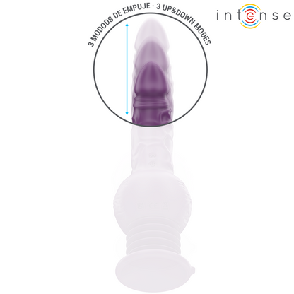 INTENSE - TATUM VIBRADOR MULTIFUNCIÓN CON VIBRACIÓN UP AND DOWN 24 CM MORADO
