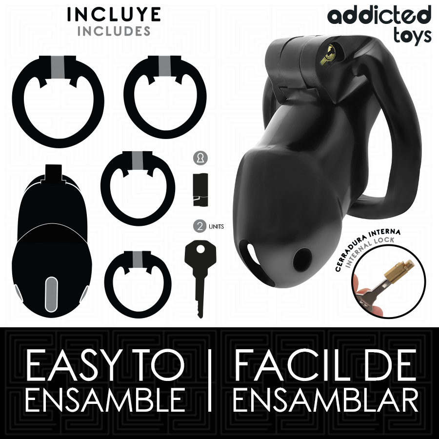 ADDICTED TOYS LOCKED - MINDNIGHT CELL JAULA PARA PENE TALLA M