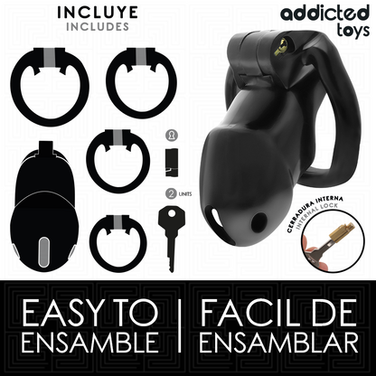 ADDICTED TOYS LOCKED - MINDNIGHT CELL JAULA PARA PENE TALLA M