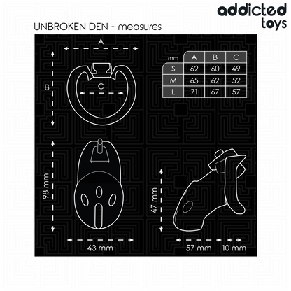 ADDICTED TOYS LOCKED - UNBROKEN DEN JAULA PARA PENE 9,8 CM