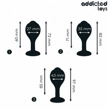 ADDICTED TOYS - SET DE 3 PLUG SILICONA ANAL CON JOYA