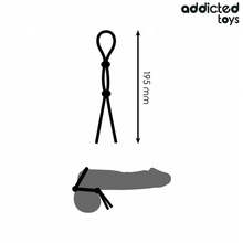 ADDICTED TOYS - CUERDA SILICONA PARA EL PENE DE LAZO DOBLE