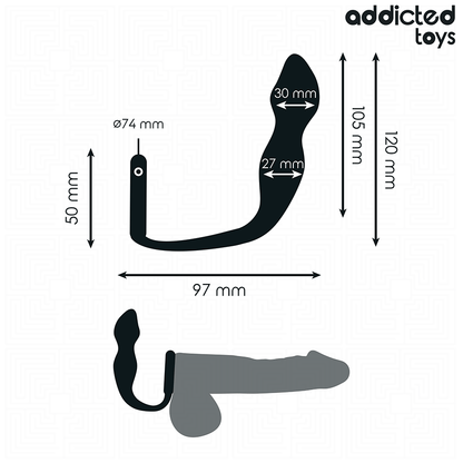 ADDICTED TOYS - PLUG ANAL CON ANILLO SILICONA MODELO 2