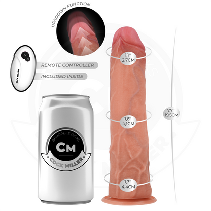 COCK MILLER - DILDO HIPERREALÍSTICO CON VENTOSA Y THRUSTING CON CONTROL REMOTO 19,5 CM