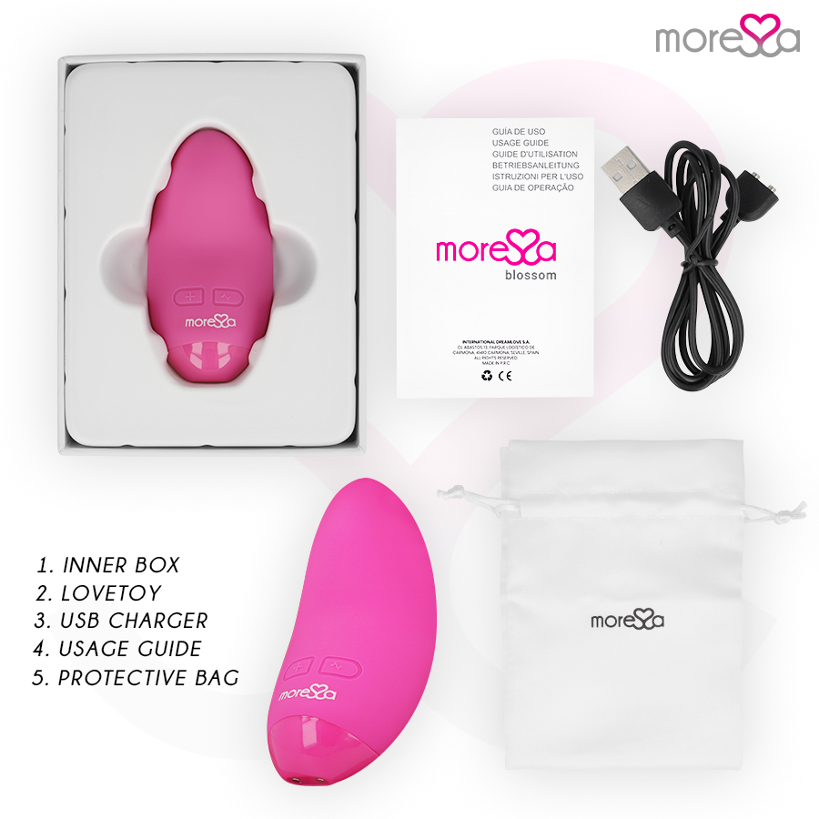 MORESSA Blossom Massaggiatore Personale Rosa – Vibratore Ricaricabile dal Design Elegante