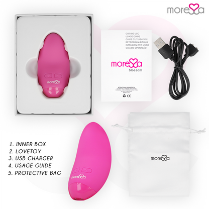 MORESSA Blossom Massaggiatore Personale Rosa – Vibratore Ricaricabile dal Design Elegante