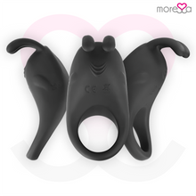 MORESSA Brad Premium Silicone Nero – Massaggiatore ricaricabile con anello confortevole per sensazioni intense