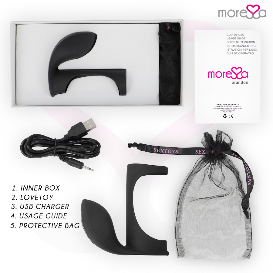 MORESSA - BRANDON POWERFUL VIBRATING RING WITH MALE THICKENING SLEEVE