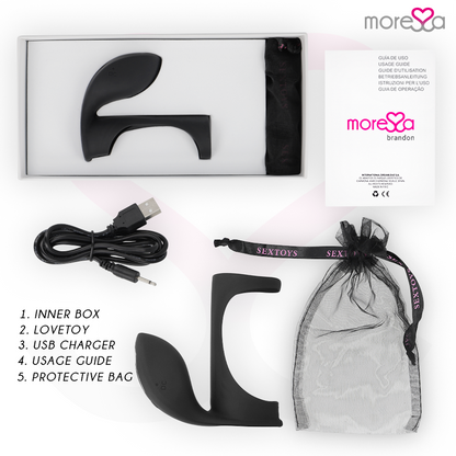 MORESSA - BRANDON POWERFUL VIBRATING RING WITH MALE THICKENING SLEEVE