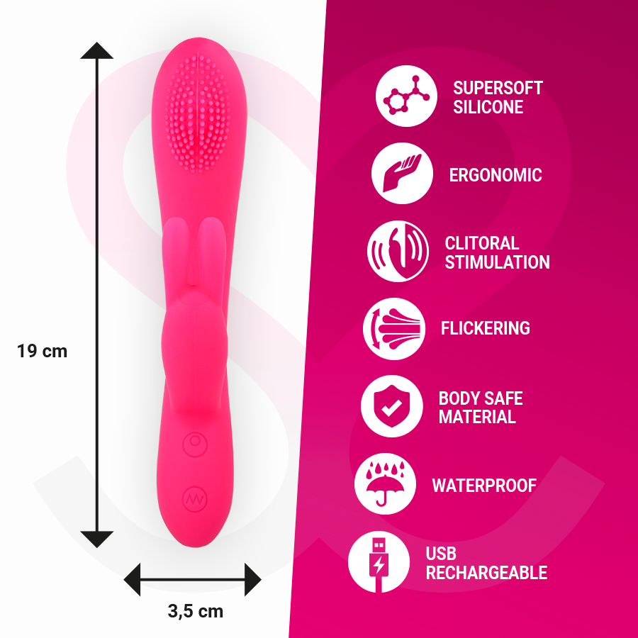 MORESSE Gino Masajeador Recargable – Vibrador De Silicona Médica Con Distribución Optimizada De Vibraciones