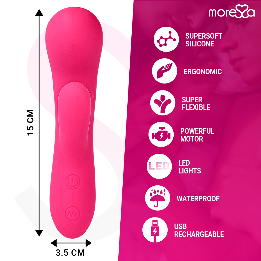 MORESSA - JERRY CLIP VIBRATING G-SPOT CLITORIS PREMIUM SILICONE RECHARGEABLE
