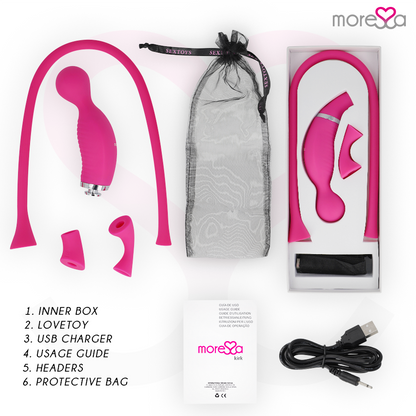 MORESSA - KIRK DUO SUCTION + MULTI-FUNCTION MASSAGER PREMIUM SILICONE RECHARGEABLE