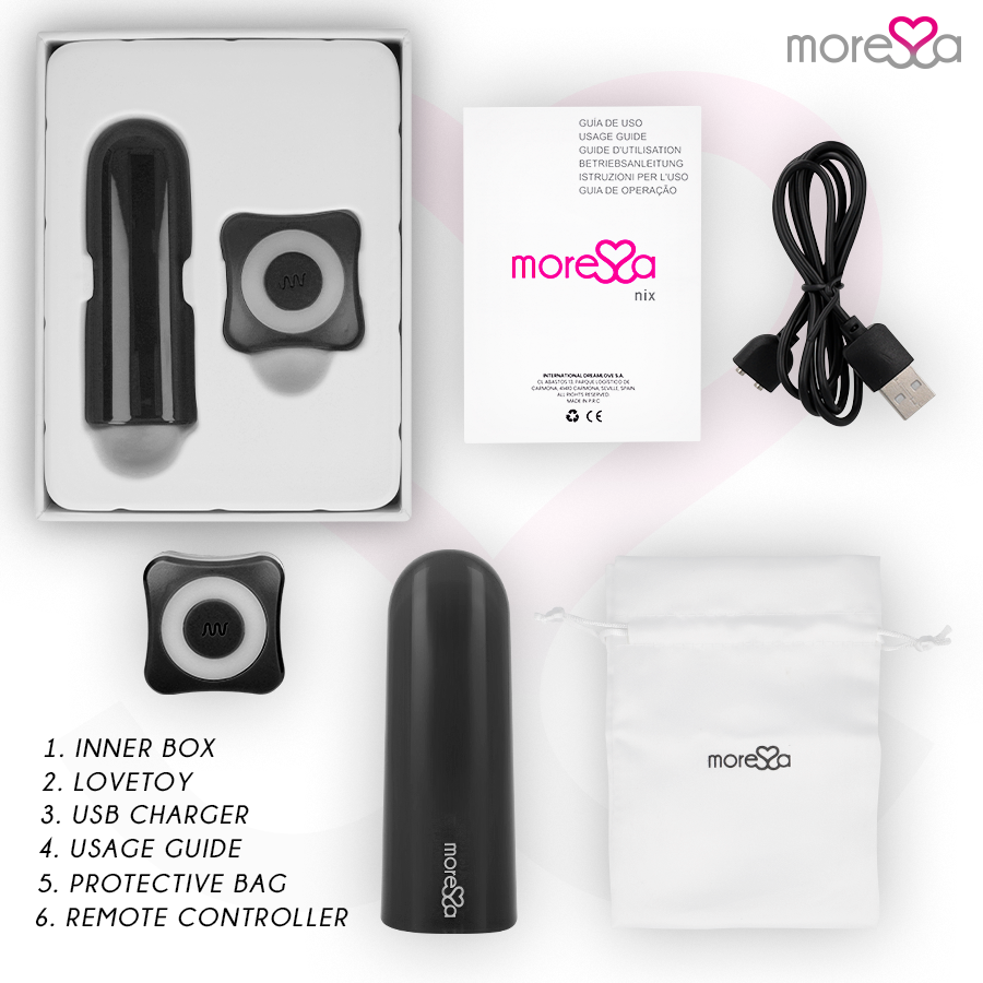 MORESSA - NIX POWERFUL MULTI-GAME VIBRATOR WITH BLACK REMOTE CONTROL