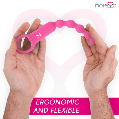 Plug anale MORESSA Ronie Rosario con telecomando rosa – Design elegante per un'esplorazione sensibile