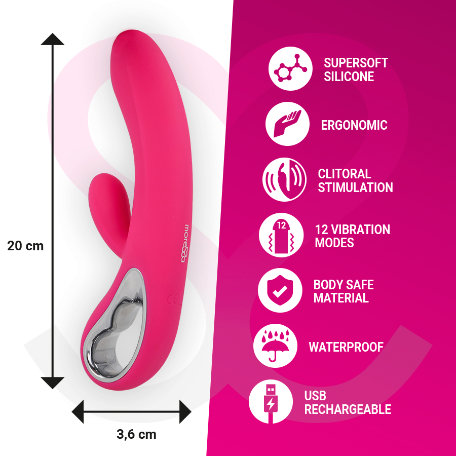 MORESSA - TROY PREMIUM SILICONE RECHARGEABLE CLITORIS G-SPOT MASSAGER