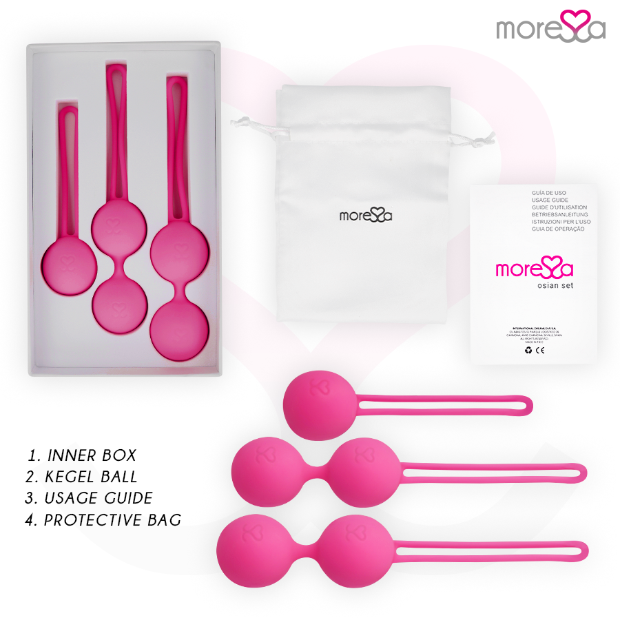 MORESSA - OSIAN SET PREMIUM PINK SILICONE (Osian One - 51 g | Osian Two - 101 g | Osian Three 85 g)