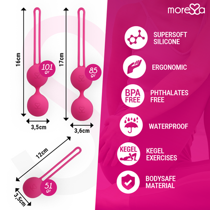 MORESSA - OSIAN SET PREMIUM PINK SILICONE (Osian One - 51 g | Osian Two - 101 g | Osian Three 85 g)
