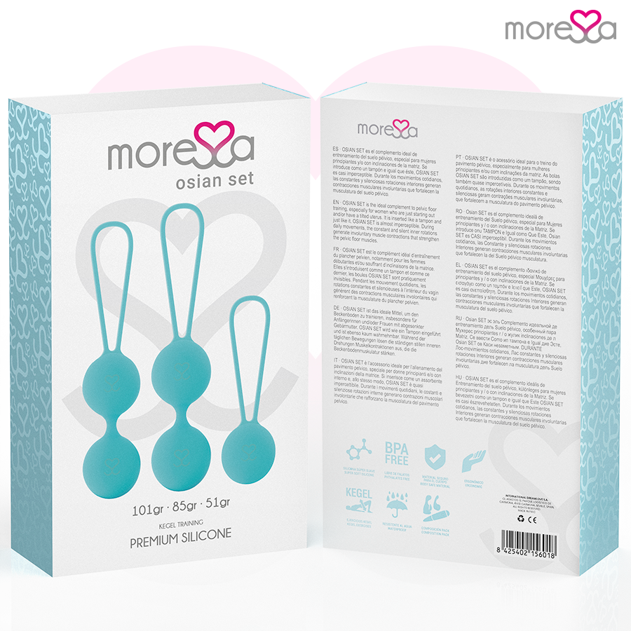MORESSA - OSIAN SET Osian One; 51 Gr / Osian Two; 101 Gr / Osian Three 85 gr PREMIUM TURQUOISE SILICONE