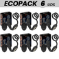ECOPACKS 6 UDS - IBIZA WIGGLE PLUG ANAL ROTADOR CONTROL REMOTO CON VIBRO-PERINEO Y ANILLAS POTENCIADORAS DE PENE