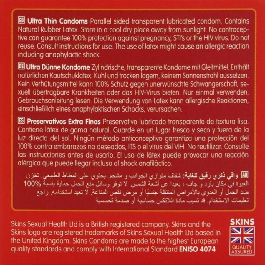 SKINS - ULTRAFINOS PRESERVATIVOS PREMIUM PACK 4