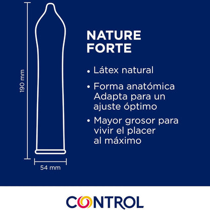 CONTROL Adapta Forte Caja Preservativos 144 Unidades – Seguridad Y Placer Con Diseño Ergonómico