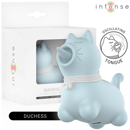 INTENSE - DUCHESS ESTIMULADOR CON LENGUA ROTATIVA 360º AZUL