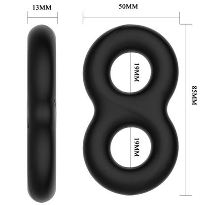 CRAZY BULL Anillo Doble Silicona Médica – Confortable Y Ajuste Perfecto Para Juegos Sexuales