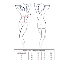 PASSION - BELISSANA SET SUJETADOR + TANGA BLANCO S/M