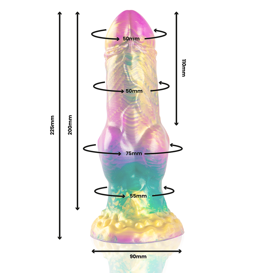 Dildo EPIC Iris Rainbow – Silicone ipoallergenico per un'esperienza affidabile