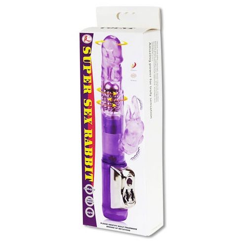 BAILE Super Sex Rabbit – Vibrador Con Eje Bulboso Y Cuentas Giratorias Para Estimulación Placentera