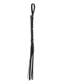 Comprar Fetish Fantasy Látigo Azotador Piel Negro – Diseño Ergonomico Con Mango Trenzado Para Agarre Seguro-Noxtic