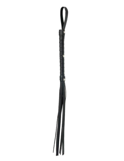 Comprar Fetish Fantasy Látigo Azotador Piel Negro – Diseño Ergonomico Con Mango Trenzado Para Agarre Seguro-Noxtic