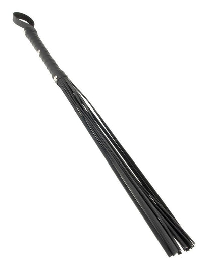 Comprar Fetish Fantasy Látigo Azotador Piel Negro – Diseño Ergonomico Con Mango Trenzado Para Agarre Seguro-Noxtic