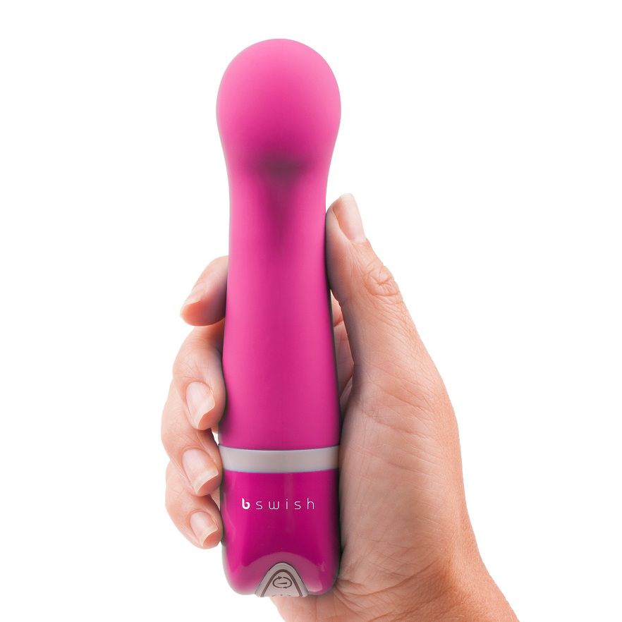 B SWISH Bdesired Deluxe Curve Rosa – Masajeador Impermeable Con Silicona Suave Y 6 Funciones