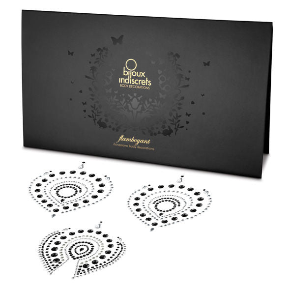 Bijoux Indiscrets Flamboyant Negro Y Plata – Joyería Íntima Brillante Para Potenciar Tu Sensualidad