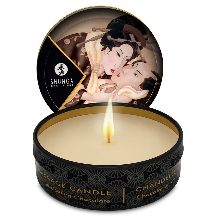 Comprar SHUNGA Mini Caress By Candlelight Vela Masaje Chocolate 30 Ml – Vela Aromática Para Momentos Íntimos Y Sensuales-Noxtic