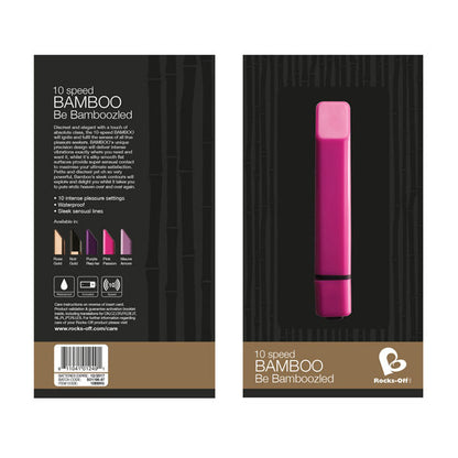 ROCKS-OFF Bamboo Gold – Masajeador Discreto Con 10 Velocidades Para Placer Personalizado