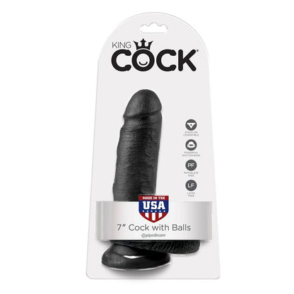 Comprar KING COCK 7 Pene Realista Negro – Diseño Realista Para Exploración Placentera-Noxtic