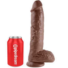KING COCK - 10 PENE REALÍSTICO MARRÓN 26.5 CM