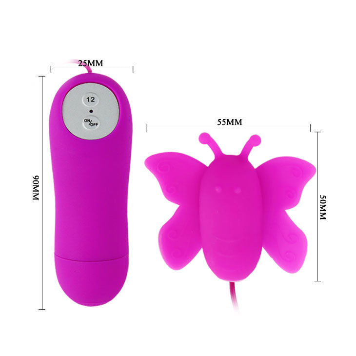 BAILE Estimulador Mariposa Lila – Diseño Ergonómico Con 12 Velocidades Y Control Remoto