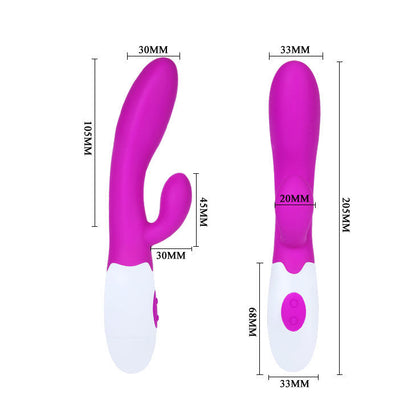 PRETTY LOVE Flirtation Vibrador Lila y Blanco – Estimulador Con Diseño Elegante Para Experiencias Inolvidables