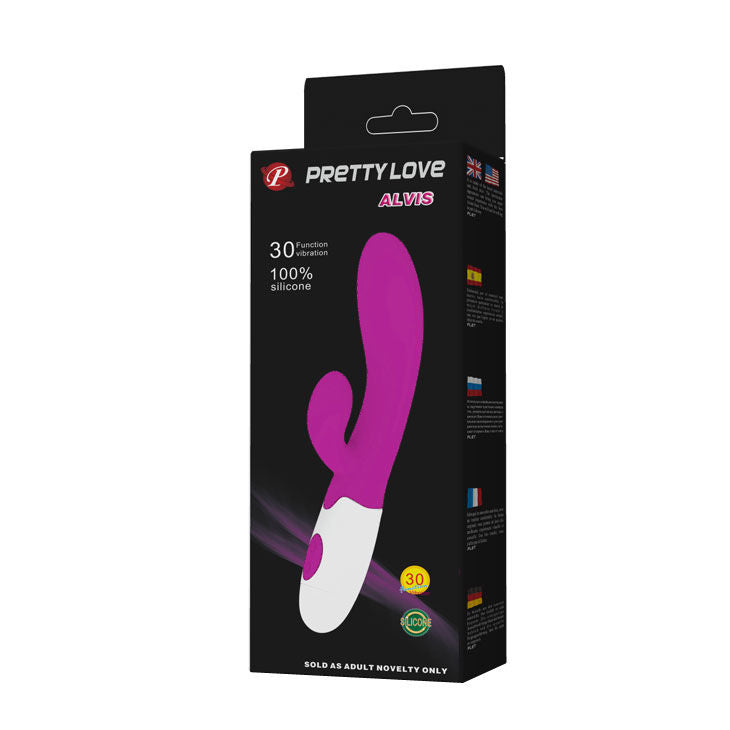 PRETTY LOVE Flirtation Vibrador Lila y Blanco – Estimulador Con Diseño Elegante Para Experiencias Inolvidables