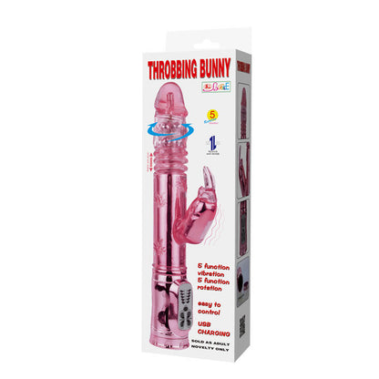 Comprar BAILE Throbbing Bunny Rosa – Vibrador Rotatorio Con Estimulación Clitorial Y Vaginal-Noxtic