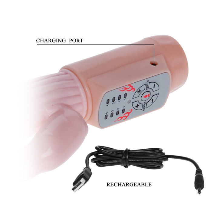 Comprar BAILE Fire Bunny Rotador – Estimulador Recargable Con Punta Giratoria Y Vibración-Noxtic